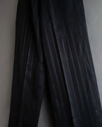 "Vintage subtle gloss striped wide slacks"