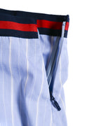 GUCCI/ 2022 Web Stripe Waist Pleats Skirt Blue