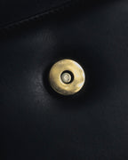 "Salvatore Ferragamo" 90’s Jewelry gold chain design leather bag