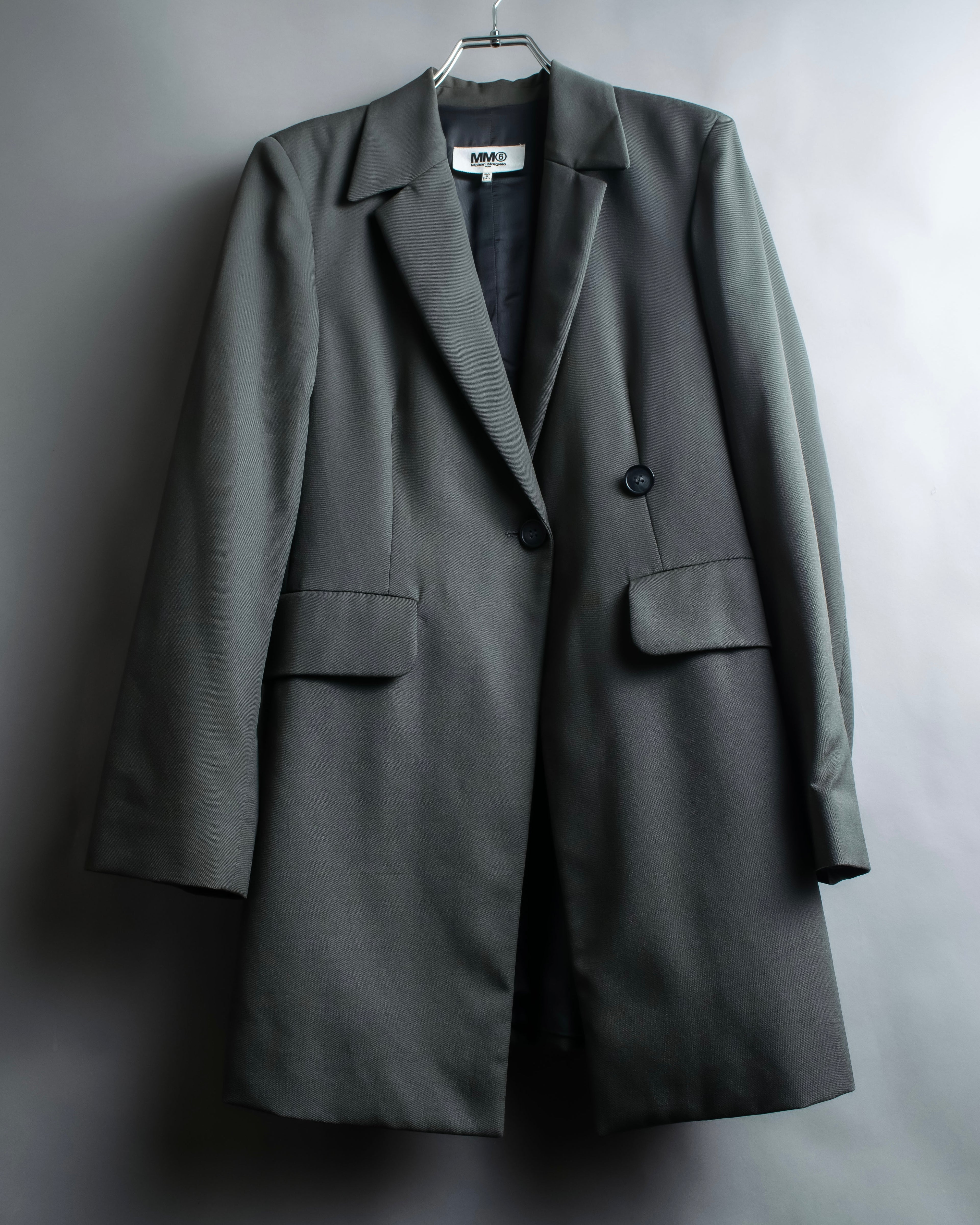 "MM6 MAISON MARGIELA" Wrap front oversized tailored jacket