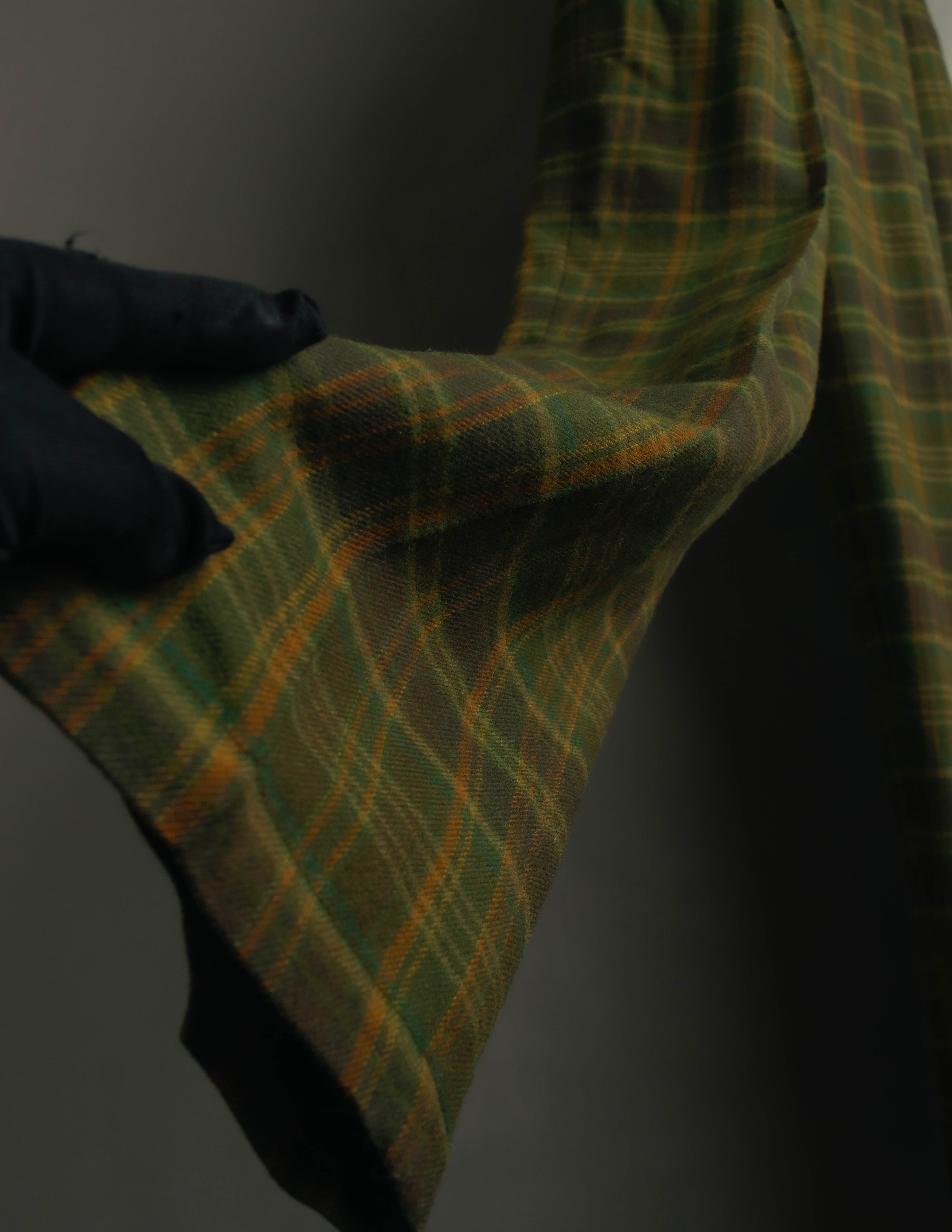 "Christian Dior" 80's-90's Wool plaid blouson and trousers set