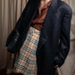 "BURBERRY" Nova check pattern box pleats mid length skirt