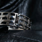 "LOEWE" plaid silver bangle