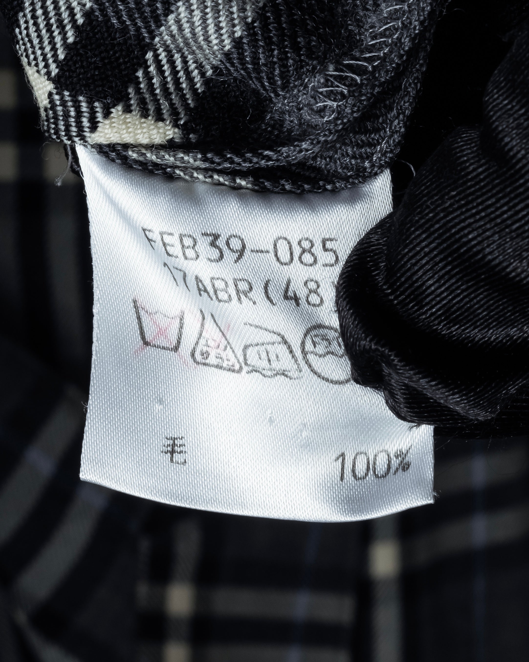 "BURBERRYS" Gold metal button design check pattern wool shirt