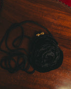 –SPECIAL– “BOTTEGA VENETA” 80’s-90’s Sculptural rose velvet kiss-lock shoulder bag
