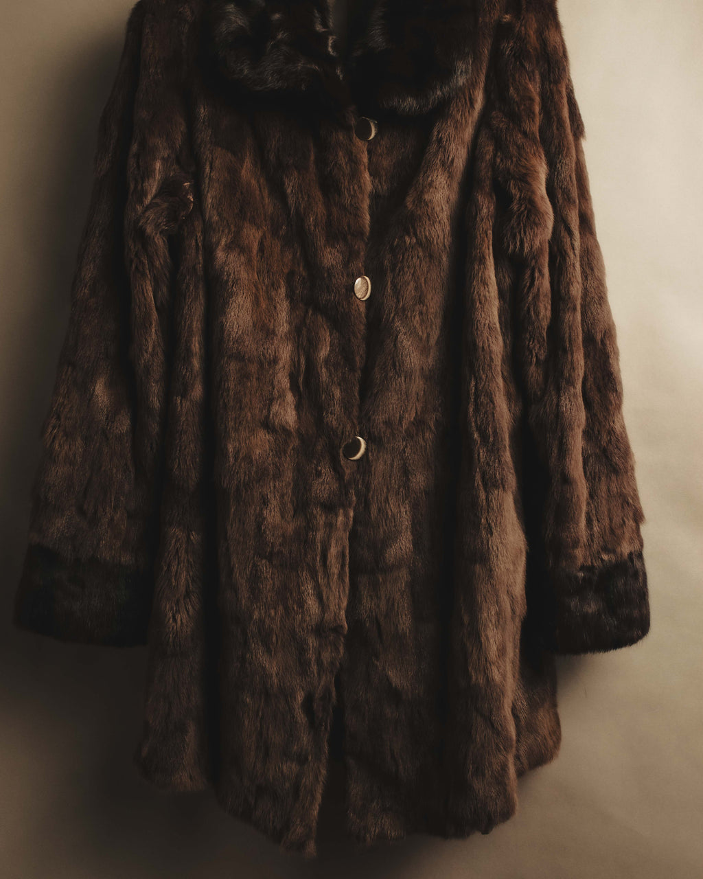 "ROBERTO VALENTINO" Reversible brown fur coat