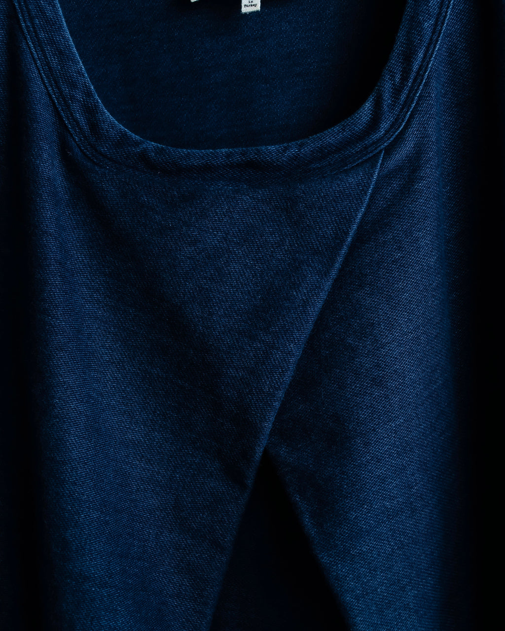 “MM6” front cut designed dennim long pull over