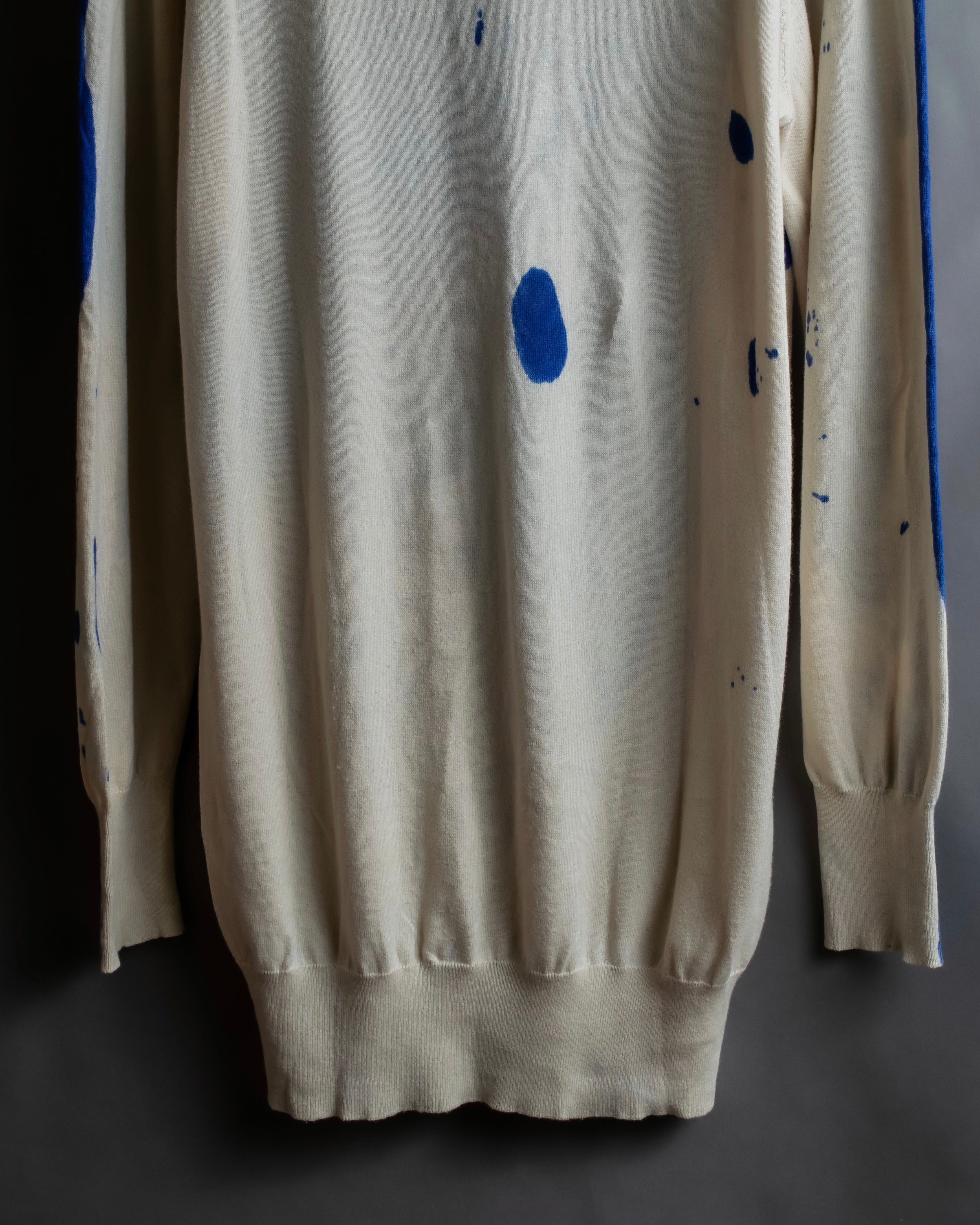 "Alexander McQueen" Painted oversized V-neck knit