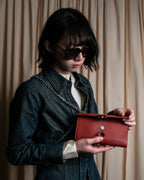 "KENZO" K motif design chain shoulder wallet bag