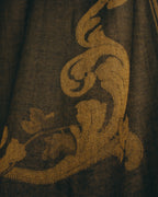 -SPECIAL- “LOEWE” 90’s-00’s Botanical anagram jacquard fringe stole