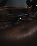 "MAURO GOVERNA" 00’s-10’s lamb leather belted draped bag