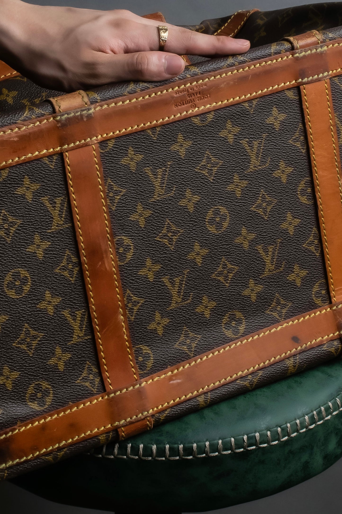 "LOUIS VUITTON" Monogram pattern pet carrier Boston bag