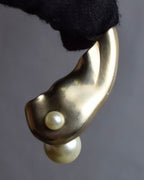 "Christian Dior" Pearl design shaped earrings