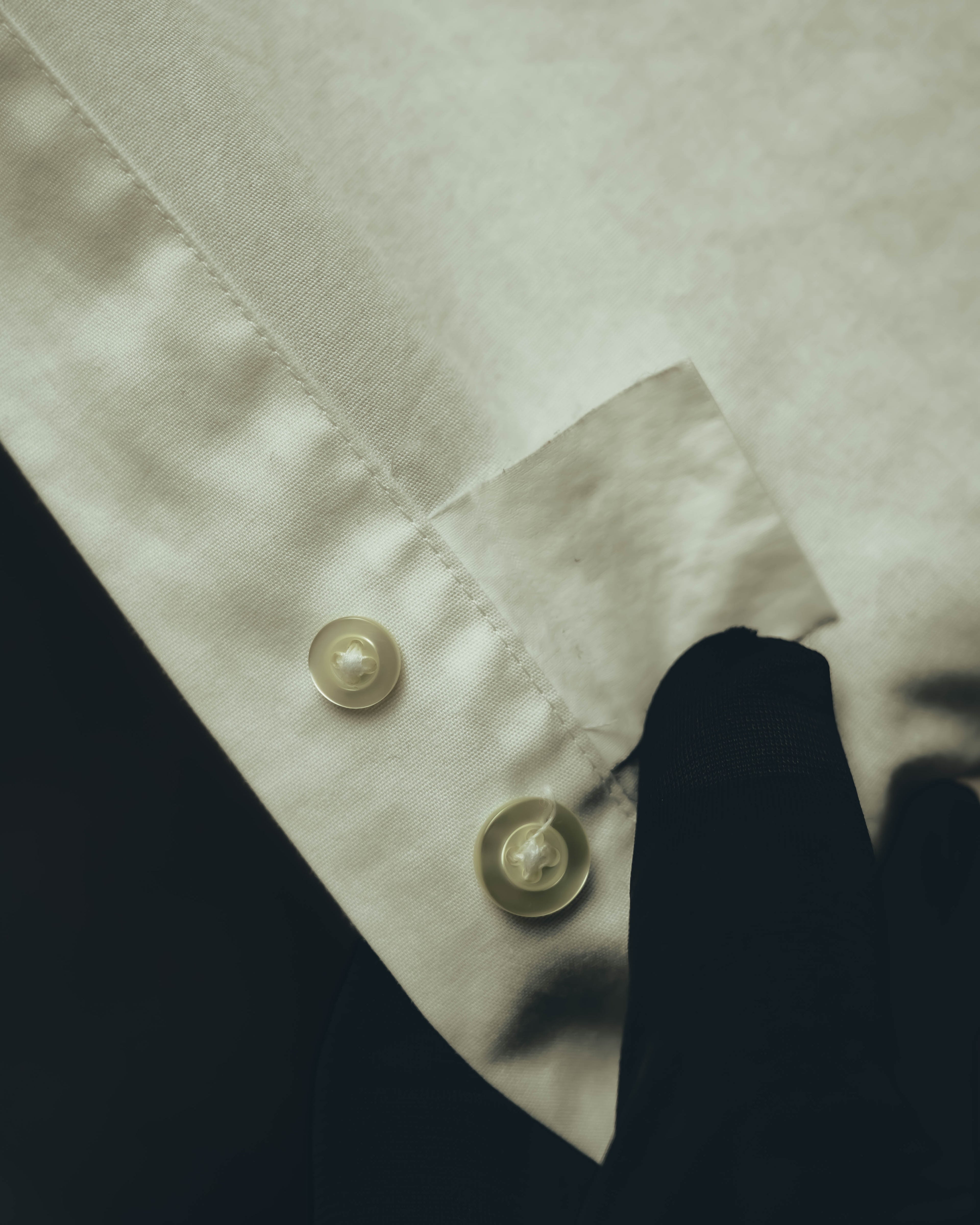 "Yves Saint Laurent" 80's-90's Classic off white dress shirt