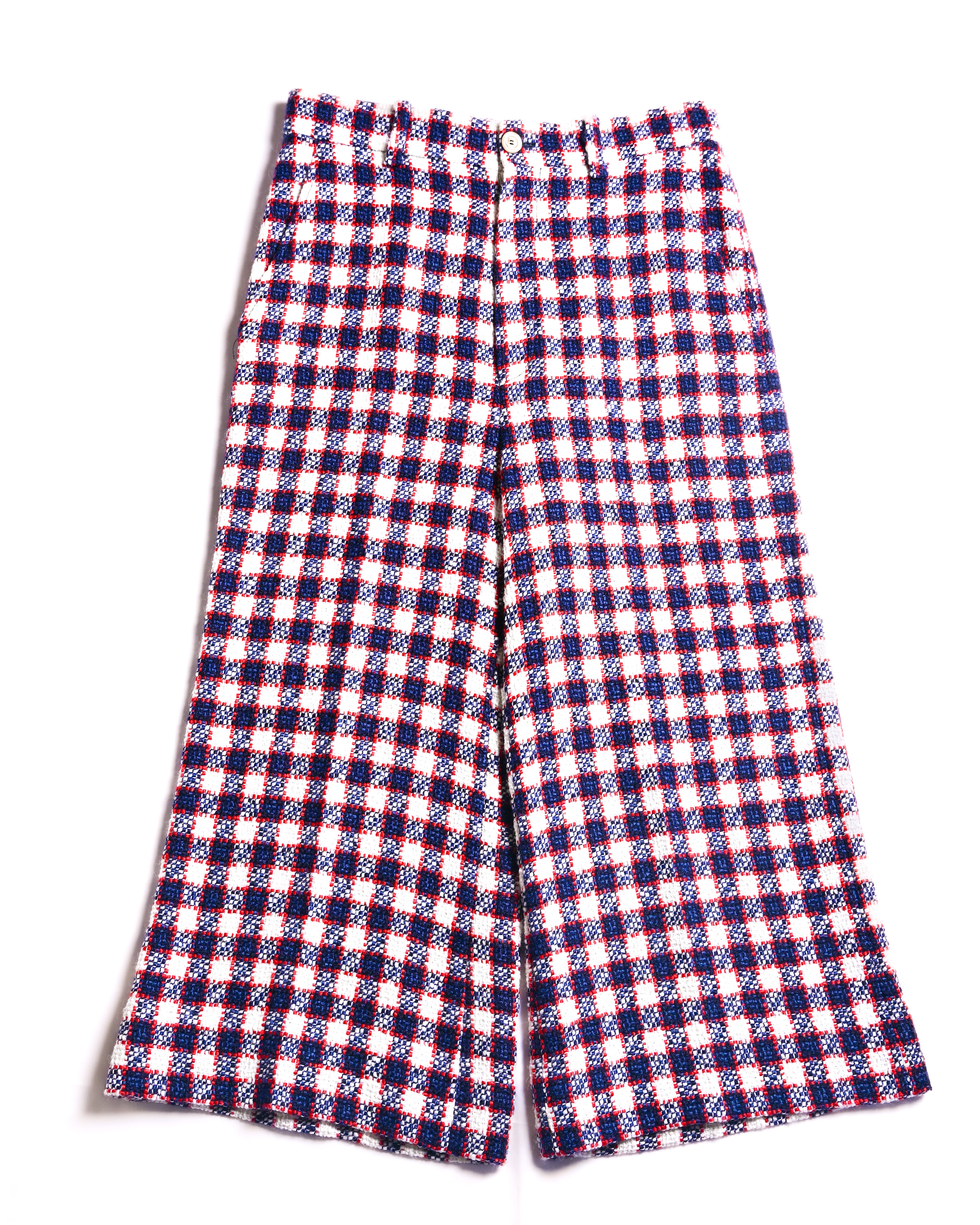 GUCCI by Alessandro Michele / Checkered Pattern Tweed Culotte Pants