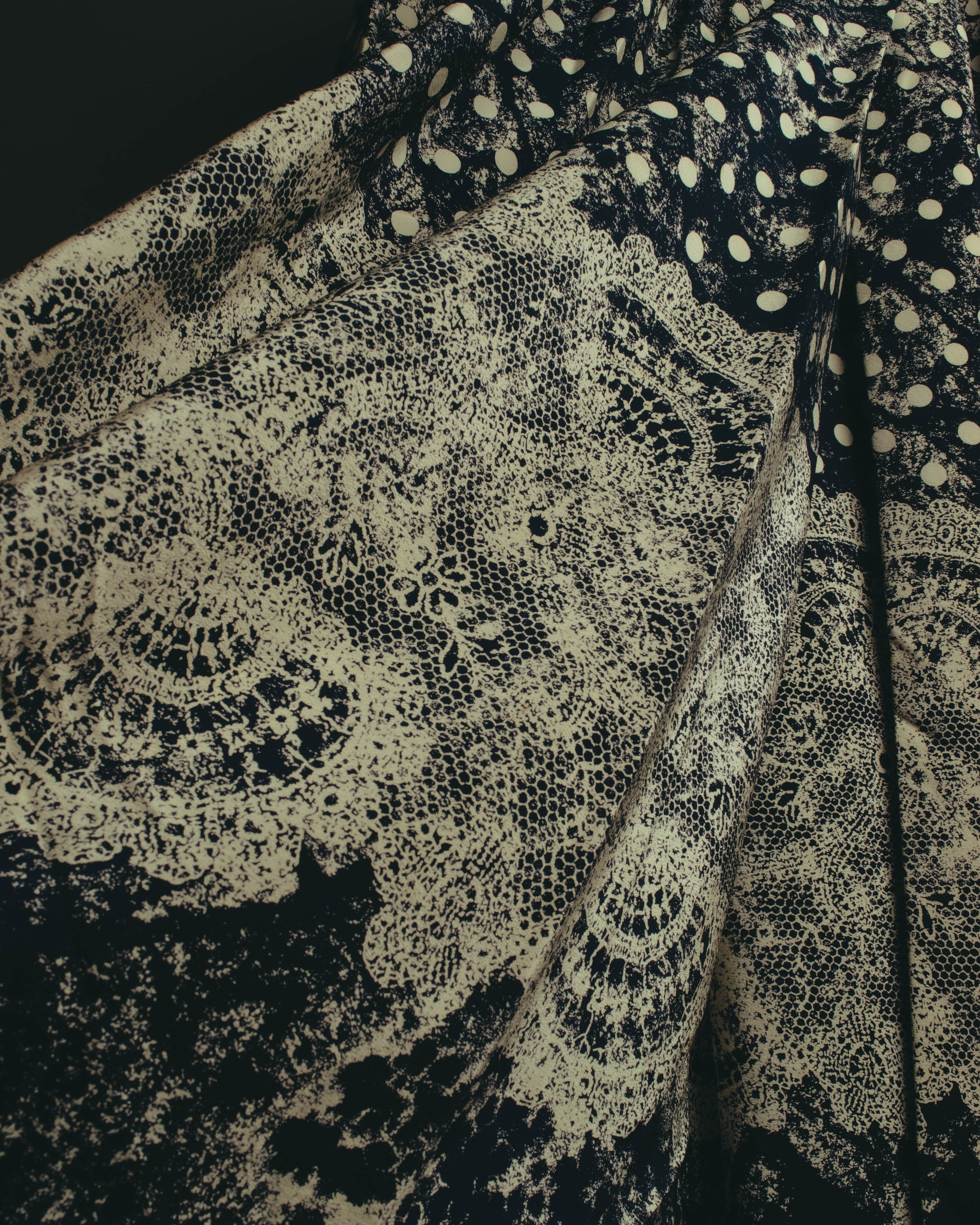 "Christian Dior" 80's-90's Elegant printed silk blouse