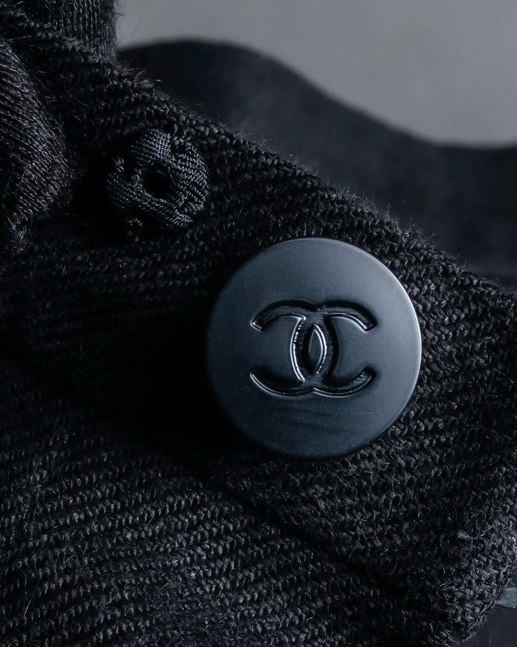 "CHANEL" Back button design flared maxi skirt