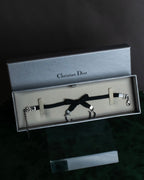 "Christian Dior" Logo design charm ribbon tie bracelet