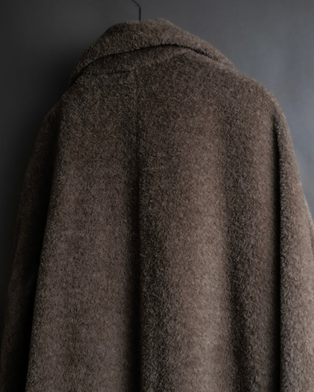 "Max Mara" Alpaca mix brown stand collar long coat