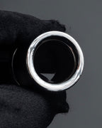 "HERMES" Drum-shaped calf leather scarf ring