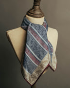 “Yves Saint Laurent” 90’s-00’s Paisley stripe cotton scarf
