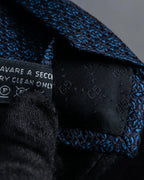 "GUCCI" Navy micro pattern silk necktie