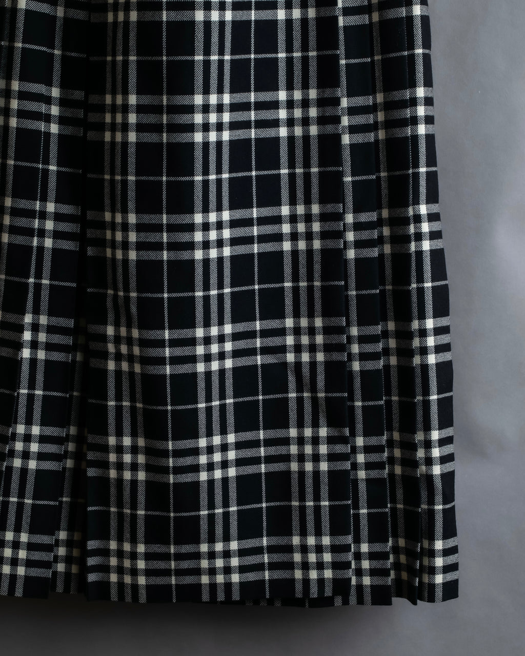 "BURBERRY" Tartan check pleated wrap skirt