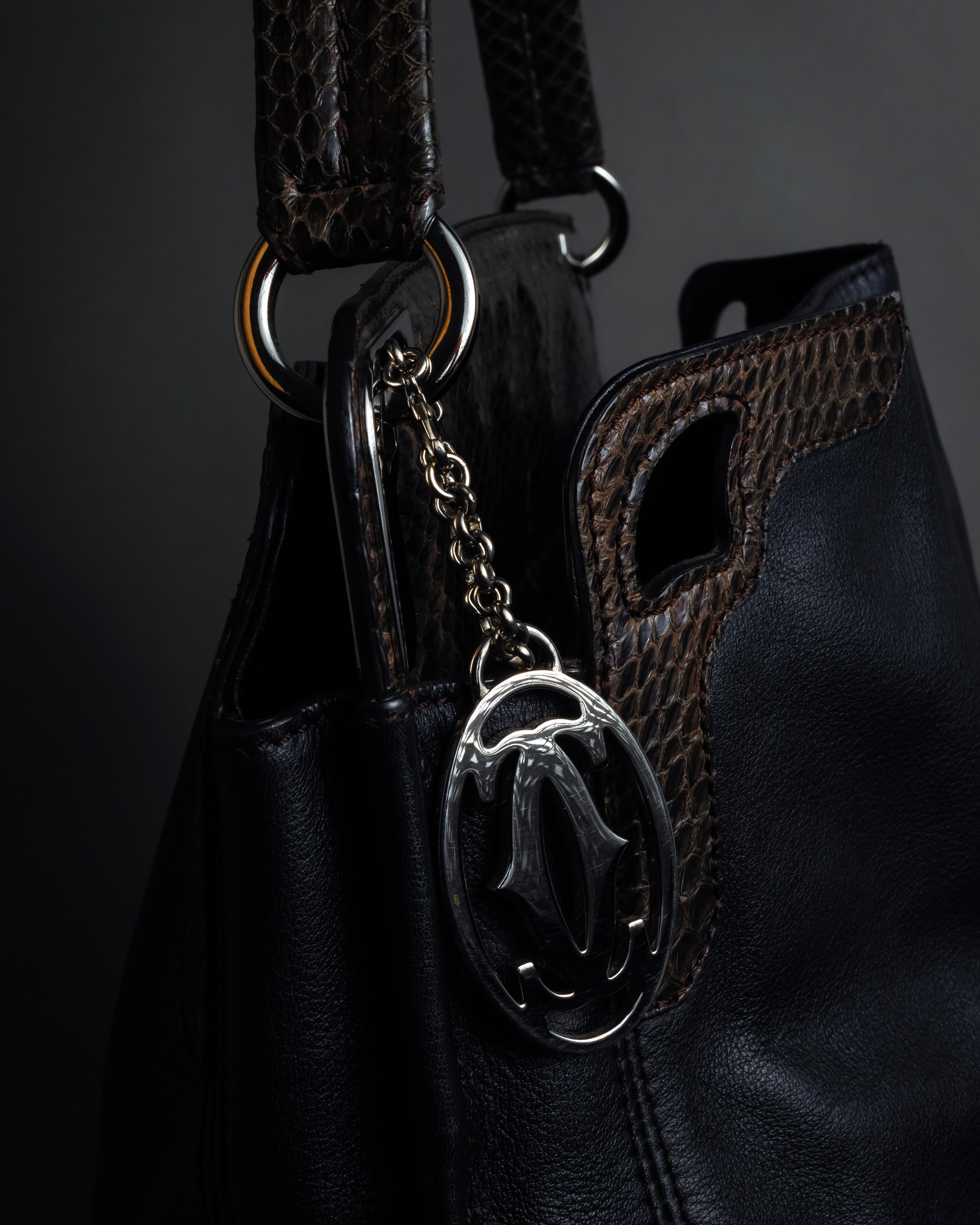 "Cartier" Marcello de Cartier python leather combination bag