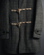 “Harris Tweed” Hooded plaid duffle coat