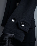 "BURBERRY" Classic detailing melton wool duffle coat