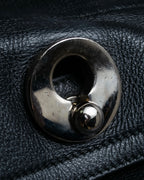 "YVES SAINT LAURENT" Silver parts design Muse toe leather bag