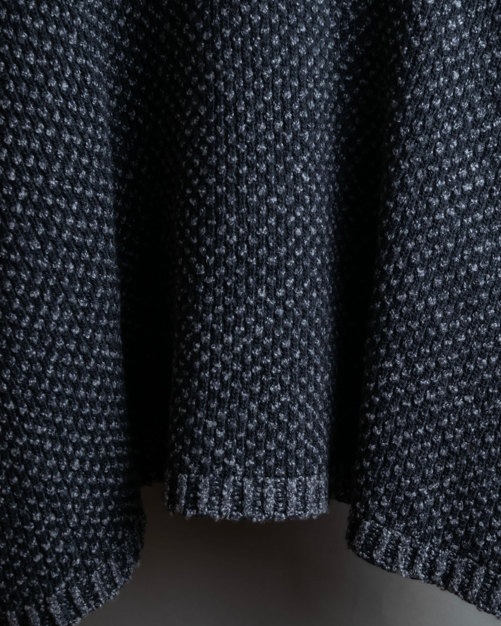 "DOLCE & GABBANA" Poncho silhouette waffle knit pullover