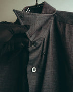 -SPECIAL- “HERMES” 90’s-00’s wide-collar linen shirt