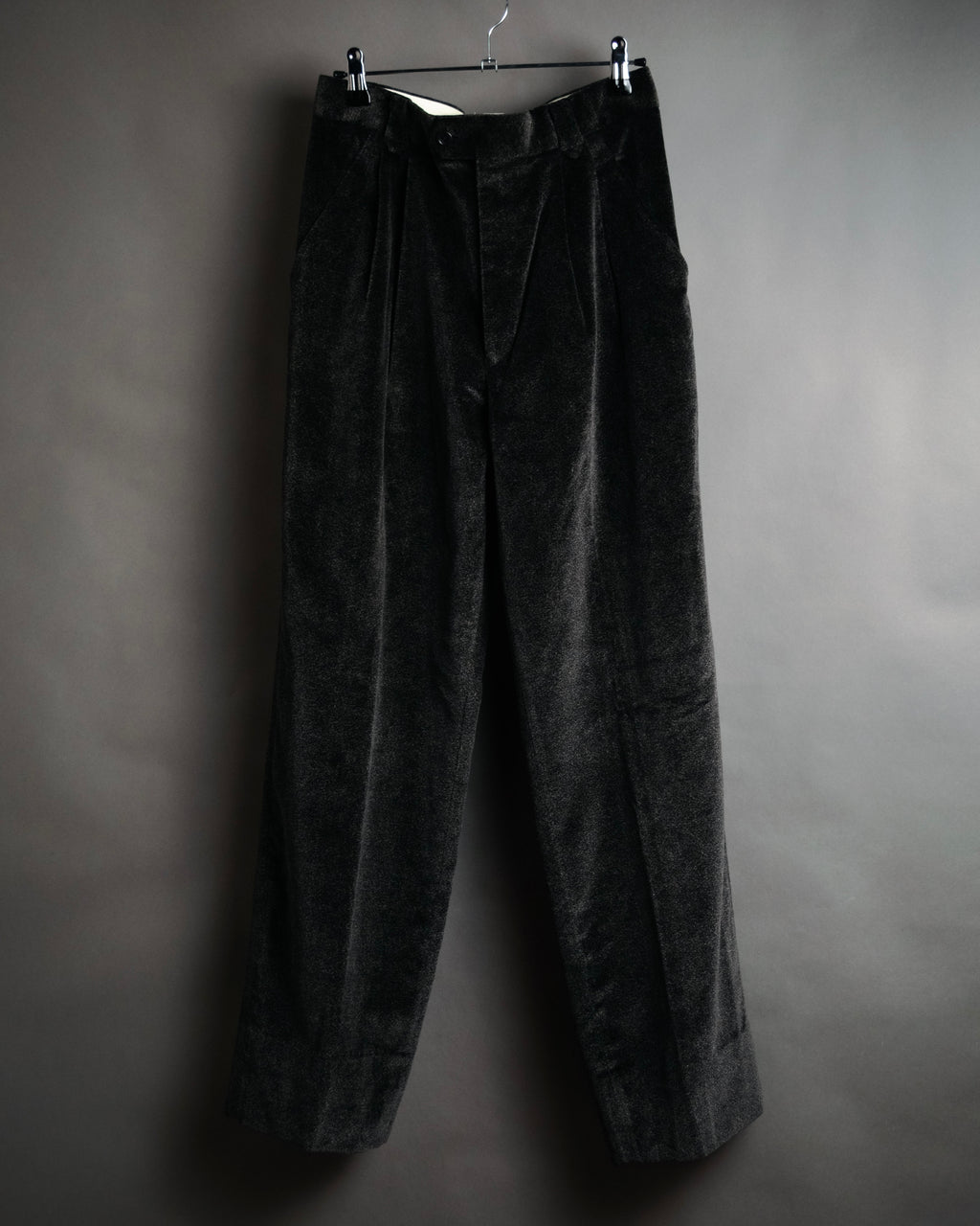 “Christian Dior MONSIEUR” 80’s-90’s Velour two tuck wide trousers