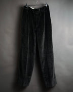 “Christian Dior MONSIEUR” 80’s-90’s Velour two tuck wide trousers