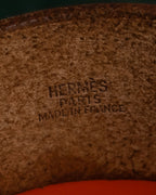 "HERMES" Camel brown color leather bangle