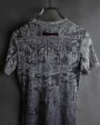 "JEAN PAUL GAULTIER JEANS" American comic book motif sheer short length pullover