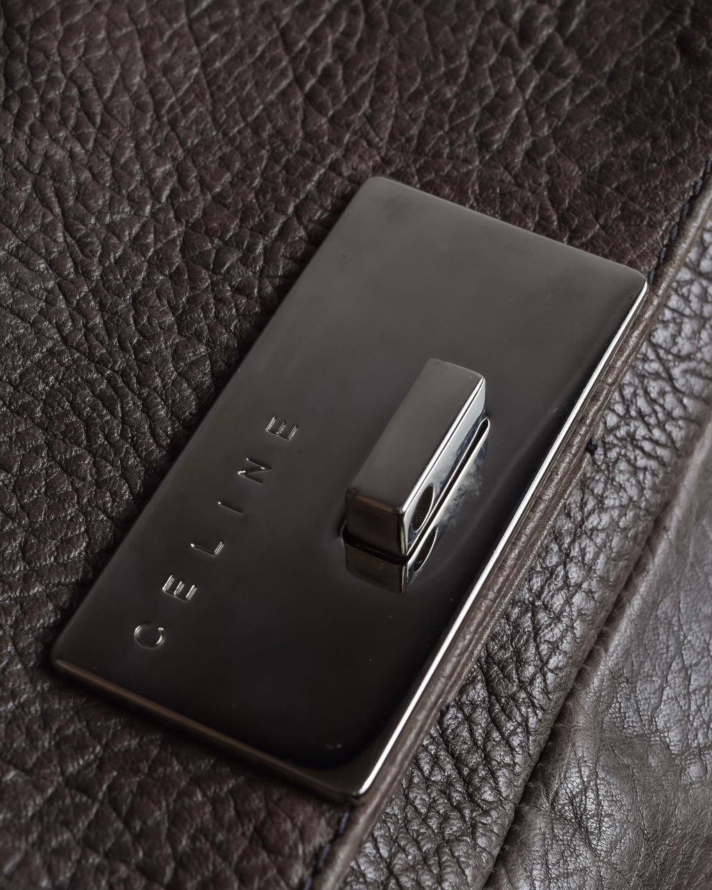 "CELINE" Softly structured leather city bag