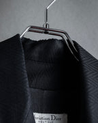 “Christian Dior” 90’s sculpted herringbone chester coat