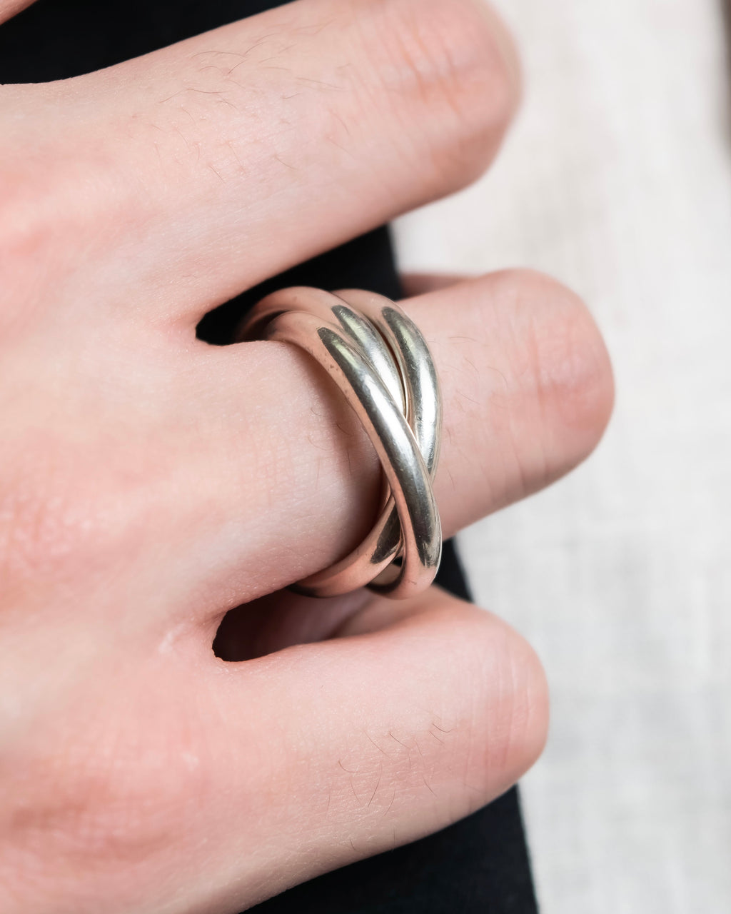 "Tiffany&Co" Trinity design silver ring