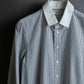 "YVES SAINT LAURENT" Fine pitch stripe pattern clerical design shirt