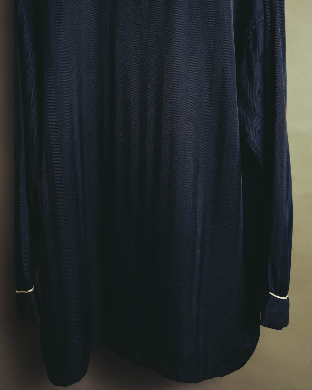 "Yves Saint Laurent" 90's-00's Herringbone silk pajama shirt