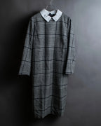 "MACKINTOSH" Glen check pattern straight line dress