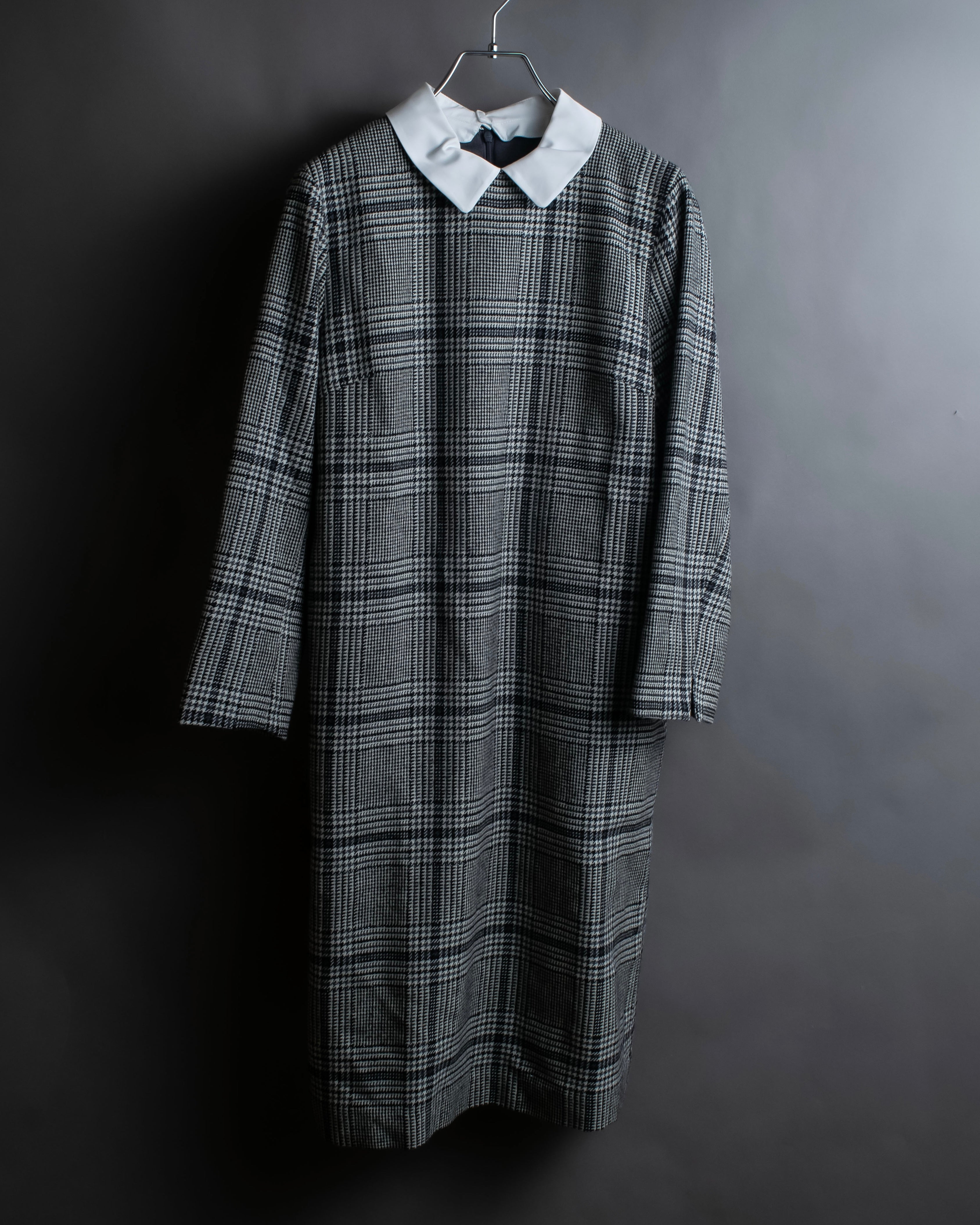 "MACKINTOSH" Glen check pattern straight line dress