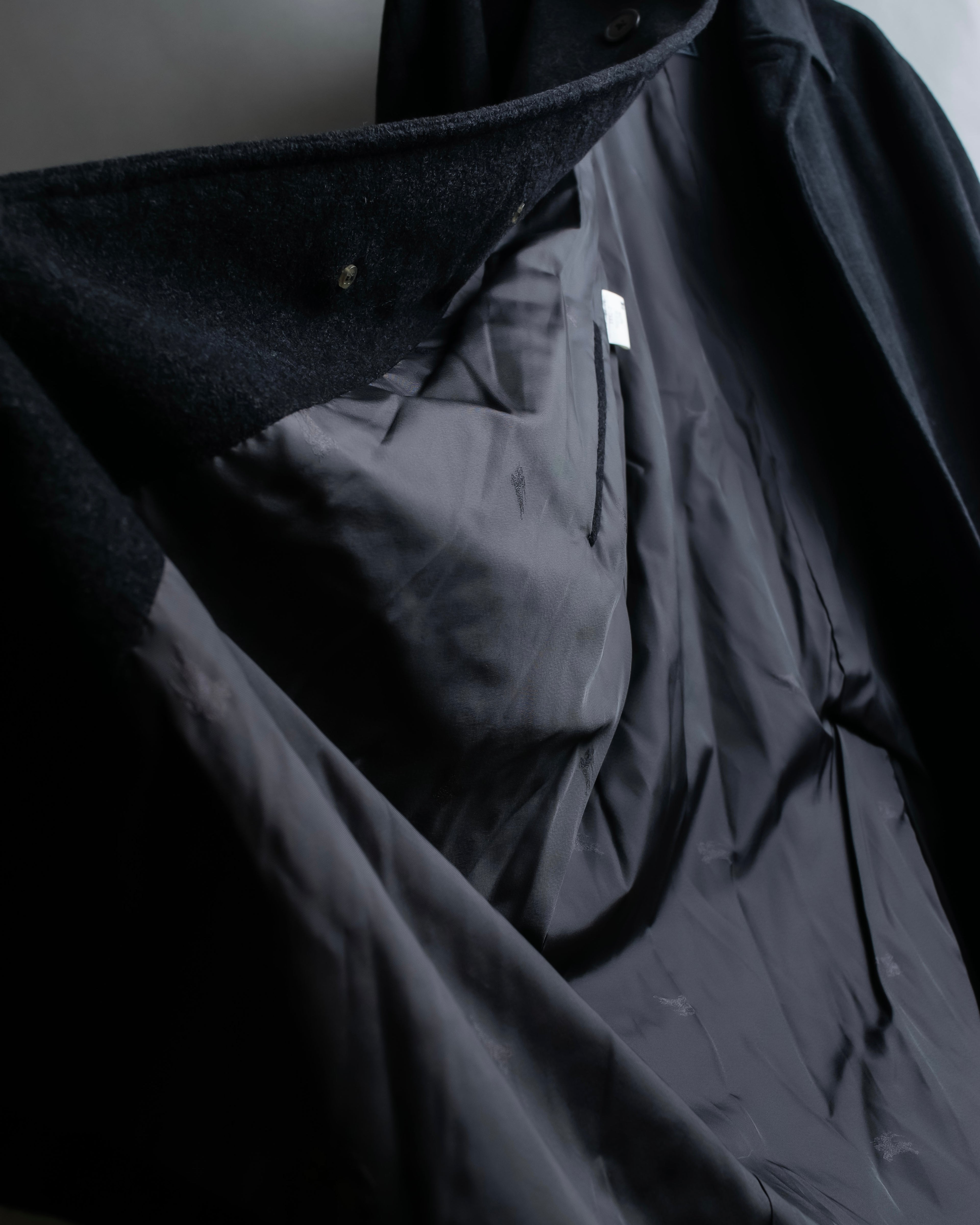 "BURBERRYS" Vintage stand collar concealed long coat