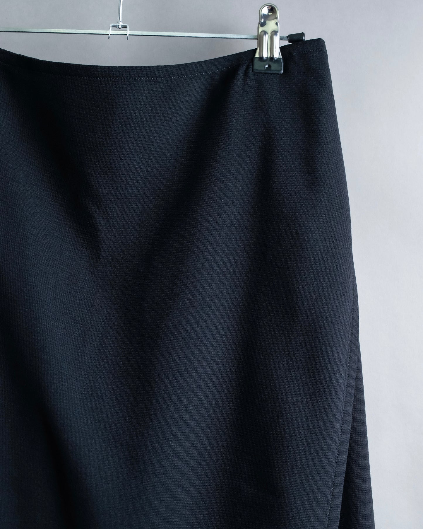 "HERMES" Button detailed flared midi skirt