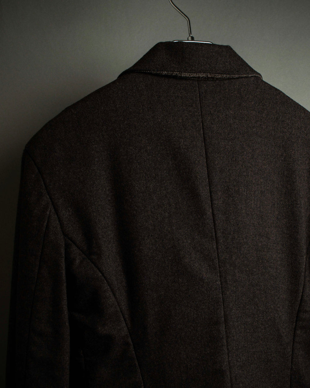 "FENDI" Double-breasted heavy duty wool flannel jacket