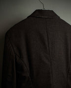 "FENDI" Double-breasted heavy duty wool flannel jacket