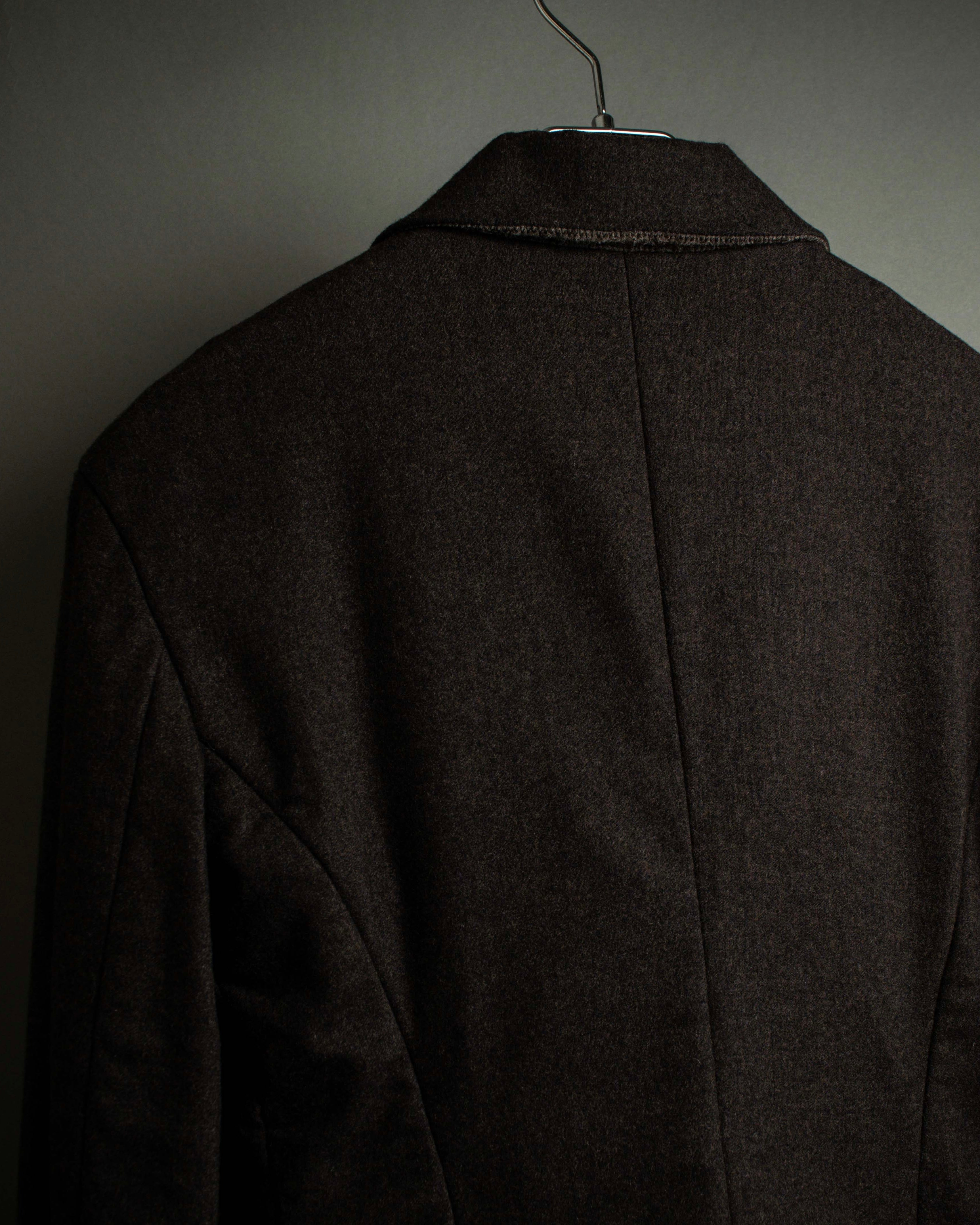 "FENDI" Double-breasted heavy duty wool flannel jacket