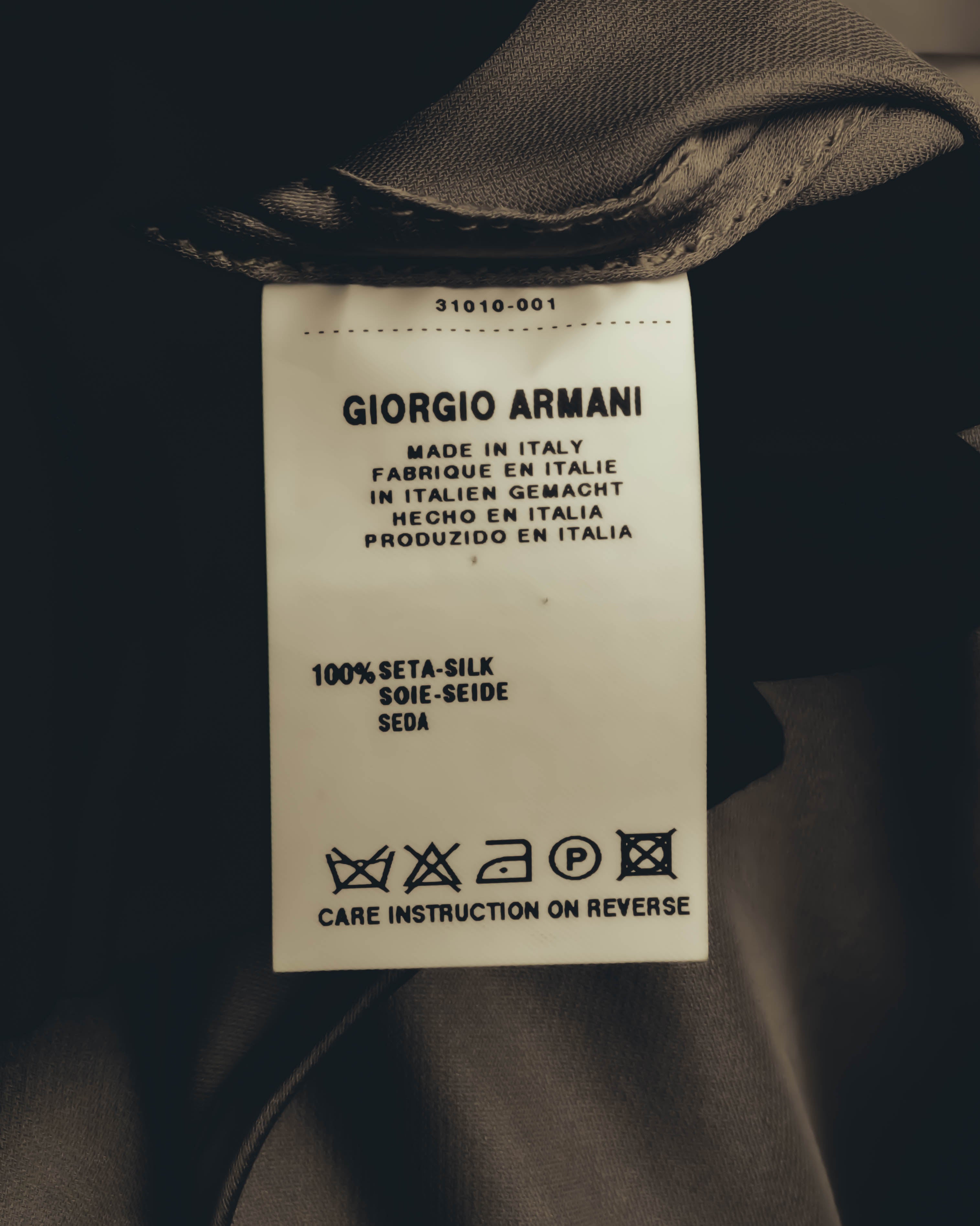 "GIORGIO ARMANI" 90's-00's Draped silk sleeveless top and skirt set